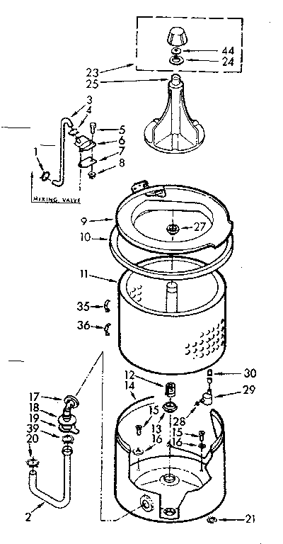 TUB AND BASKET ASSEMBLY