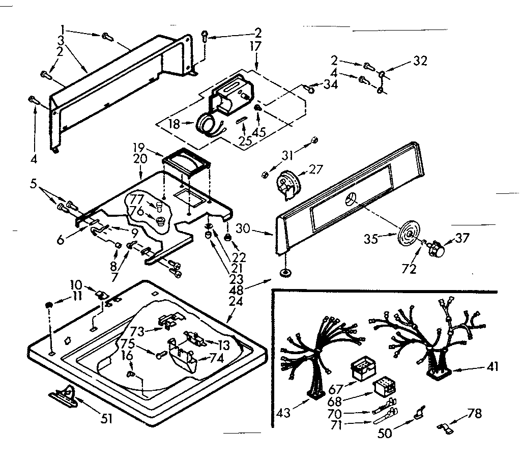 Top and console assembly