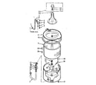 Kenmore 1107003504 tub and basket assembly diagram