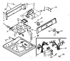 Kenmore 1107003504 top and console assembly diagram