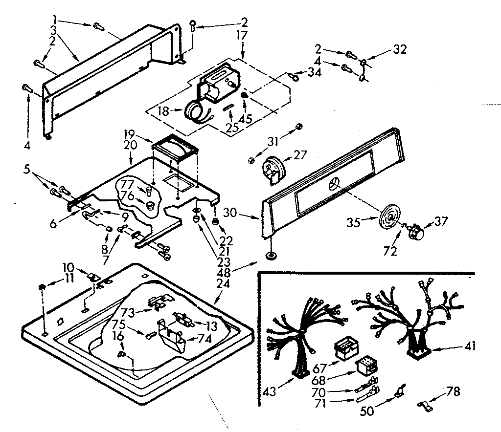 Top and console assembly