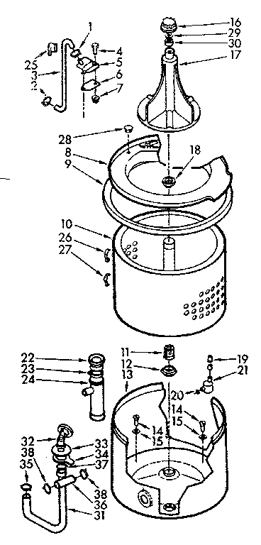 TUB AND BASKET ASSEMBLY