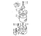Kenmore 1107004400 tub and basket assembly diagram