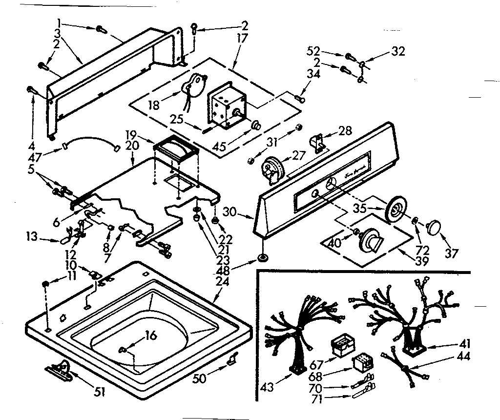 Top and console assembly