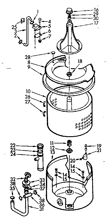 TUB AND BASKET ASSEMBLY