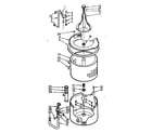 Kenmore 1107005401 tub and basket assembly diagram