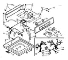 Kenmore 1107005401 top and console assembly diagram