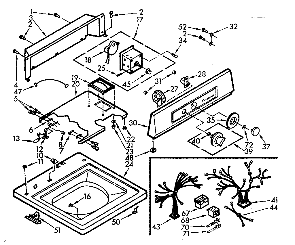 Top and console assembly