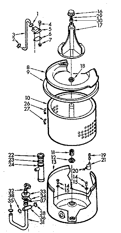 TUB AND BASKET ASSEMBLY