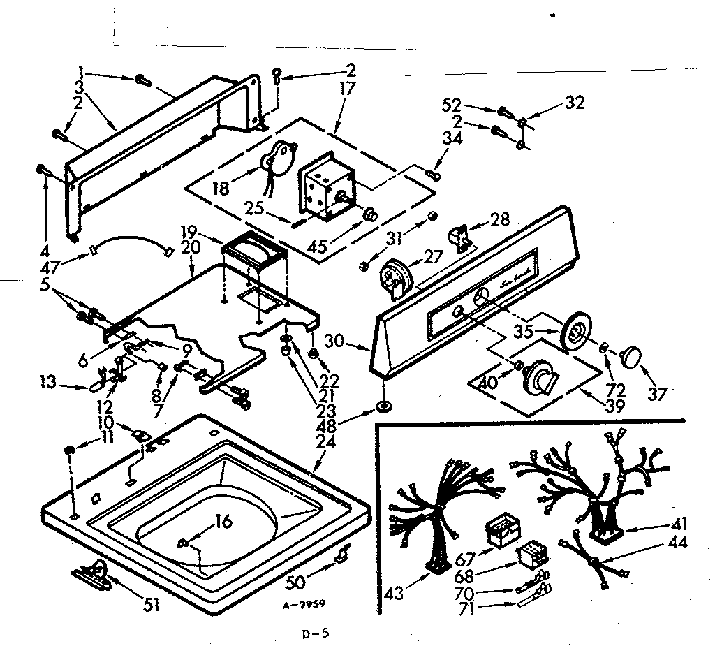 Top and console assembly