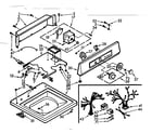 Kenmore 1107005403 top and console assembly diagram
