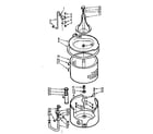 Kenmore 1107004405 tub and basket assembly diagram