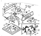 Kenmore 1107005406 top and console assembly diagram