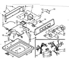 Kenmore 1107005550 top and console assembly diagram