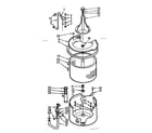 Kenmore 1107005551 tub and basket assembly diagram