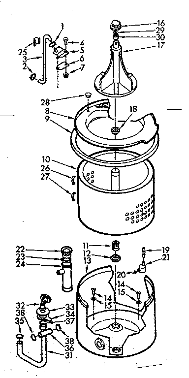 TUB AND BASKET ASSEMBLY