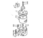 Kenmore 1107004502 tub and basket assembly diagram