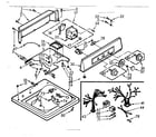 Kenmore 1107004553 top and console assembly diagram