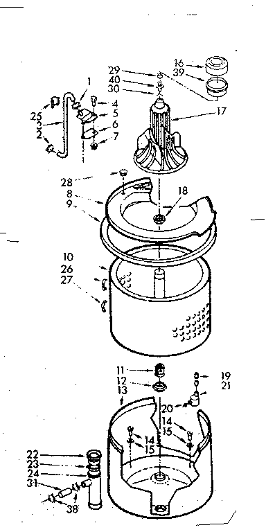 TUB AND BASKET ASSEMBLY