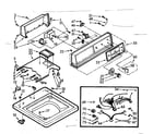 Kenmore 1107005601 top and console assembly diagram