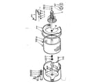 Kenmore 1107004610 tub and basket assembly diagram