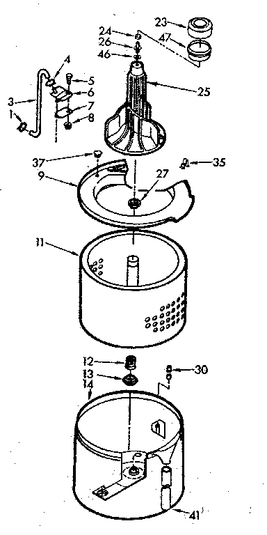 TUB AND BASKET ASSEMBLY