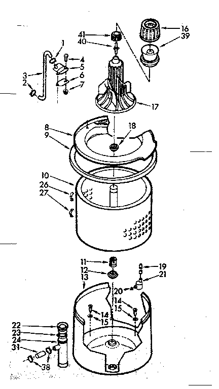 TUB AND BASKET ASSEMBLY