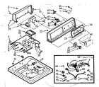 Kenmore 1107004617 top and console assembly diagram