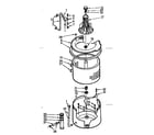 Kenmore 1107005750 tub and basket assembly diagram