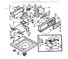 Kenmore 1107004700 top and console assembly diagram