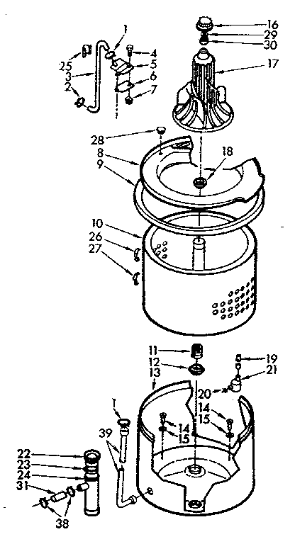 TUB AND BASKET ASSEMBLY