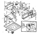 Kenmore 1107005751 top and console assembly diagram