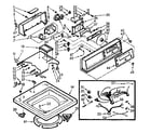 Kenmore 1107004752 top and console assembly diagram