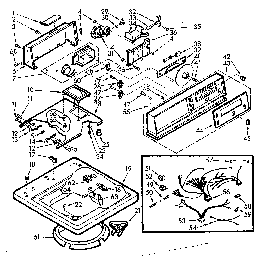 Top and console assembly
