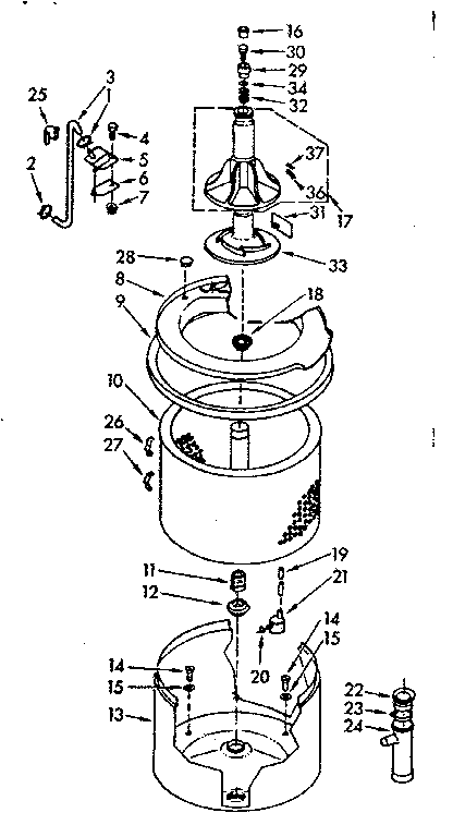 TUB AND BASKET ASSEMBLY