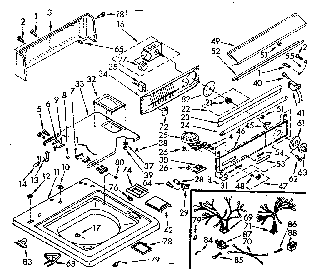 Top and console assembly