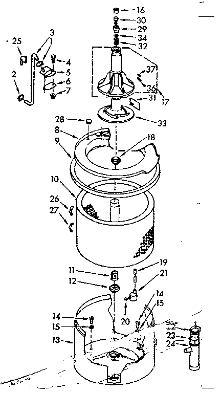 TUB AND BASKET ASSEMBLY