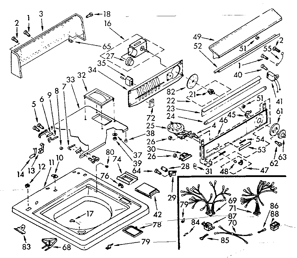 Top and console assembly