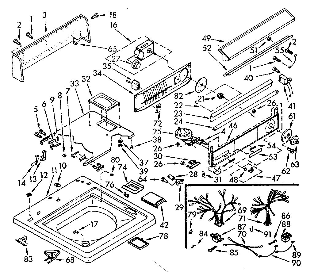 Top and console assembly