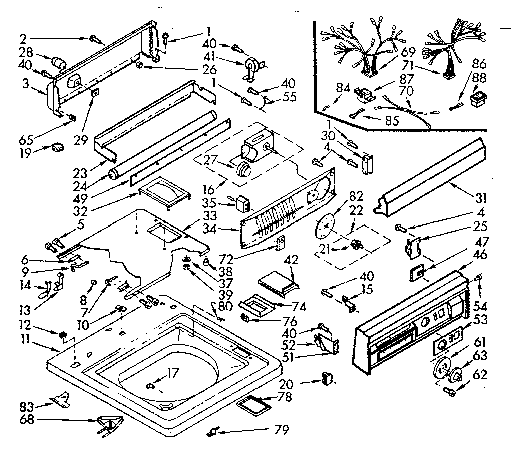 Top and console assembly
