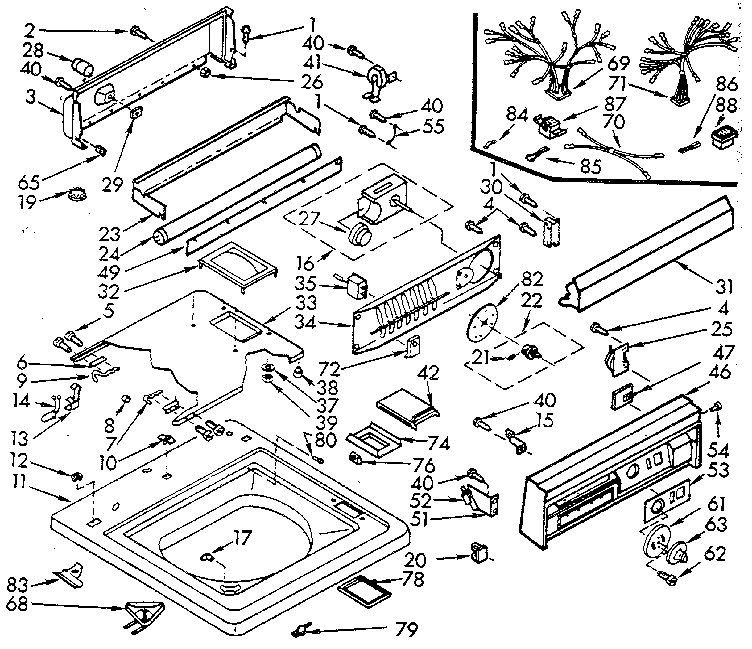 Top and console assembly