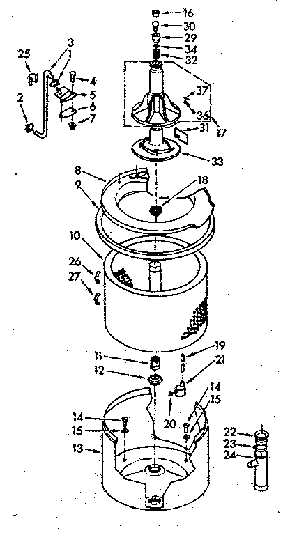 TUB AND BASKET ASSEMBLY