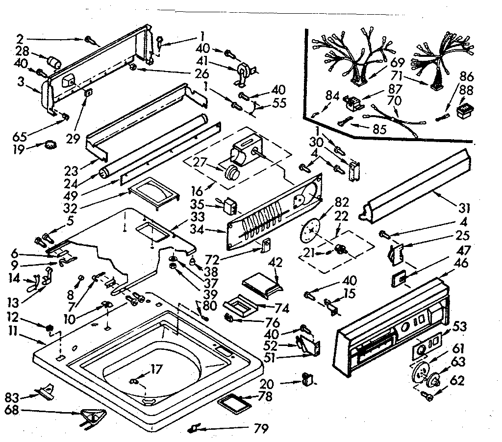 Top and console assembly
