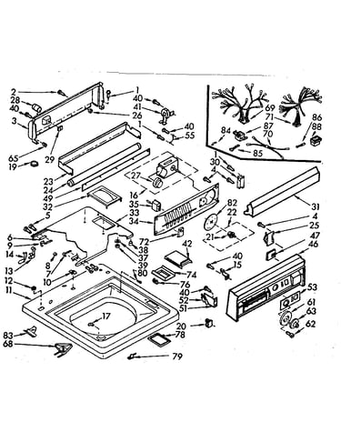 Top and console assembly