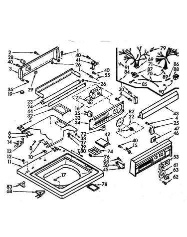Top and console assembly