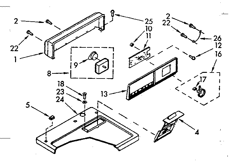 TOP AND CONSOLE ASSEMBLY