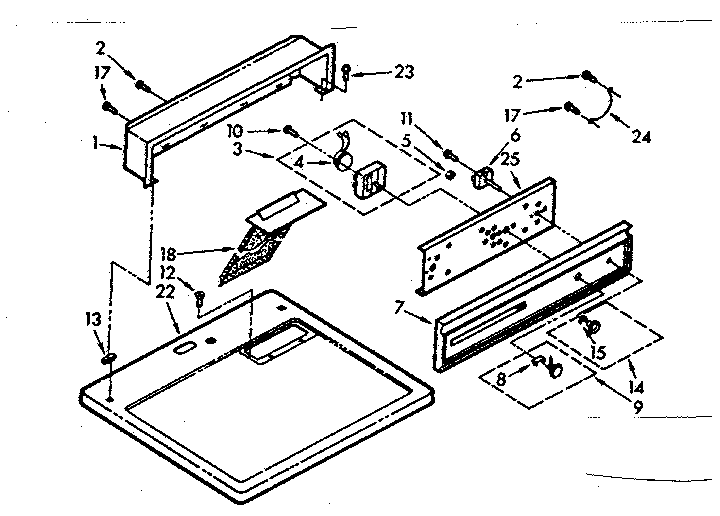 Top and console assembly