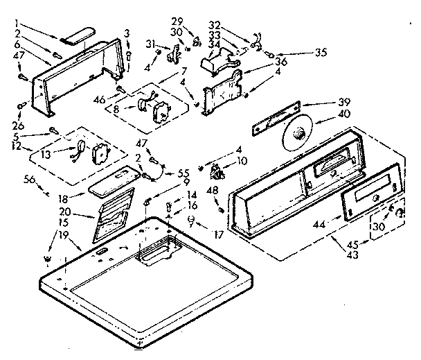 Top and console assembly