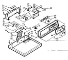 Kenmore 1107007702 top and console assembly diagram