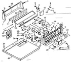 Kenmore 1107007802 top and console assembly diagram